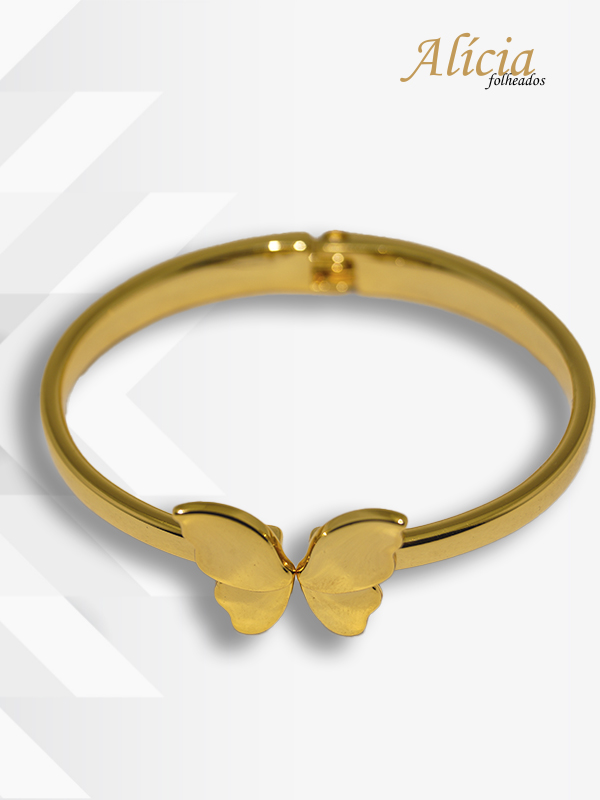 Bracelete Dourado Borboleta