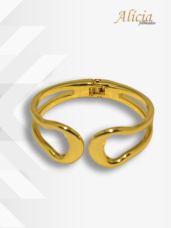 Bracelete Dourado Vazado