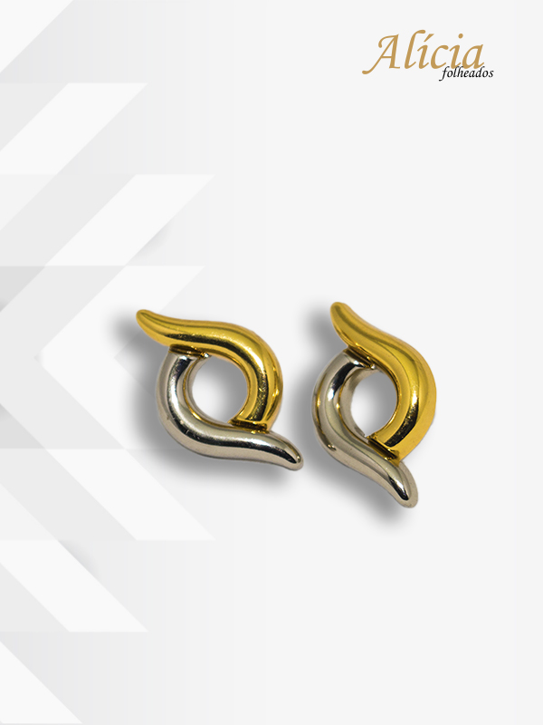 Brinco Dourado e Prata