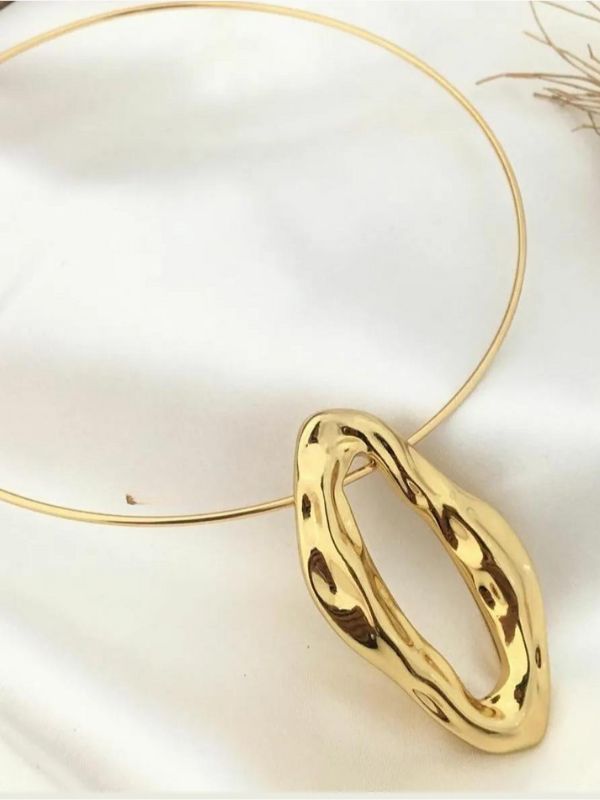 Max Colar Aro Dourado Verniz Italiano - Alícia Folheados