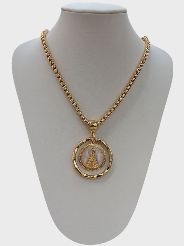 Max Colar Nossa Senhora das Graças Verniz Italiano - Alícia Folheados