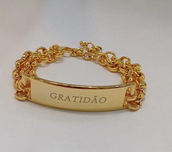 PULSEIRA GRATIDAO DORADA -VERNIZ ITALIANO
