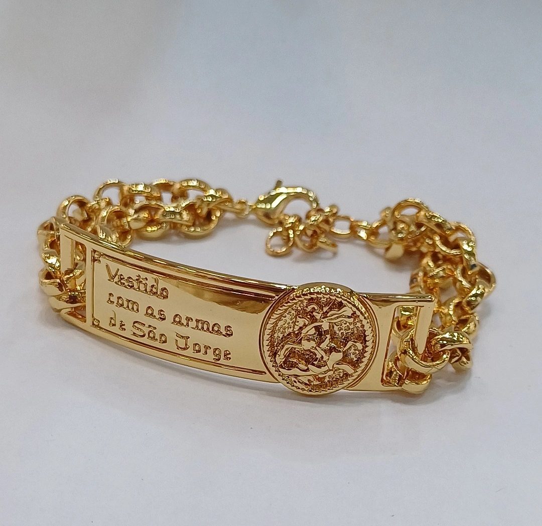 PULSEIRA SÃO JORGE DOURADA - VERNIZ ITALIANO
