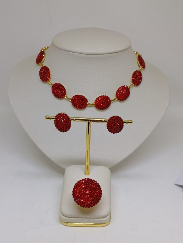 CONJUNTO CHOKER, BRINCO, ANEL, STRASS PRIMRIRA LINDA DA PRECIOSA.